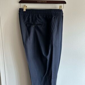 ISAIA Navy Wool Blend Dress Joggers